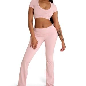 BODY BY RAVEN yoga set blush pink